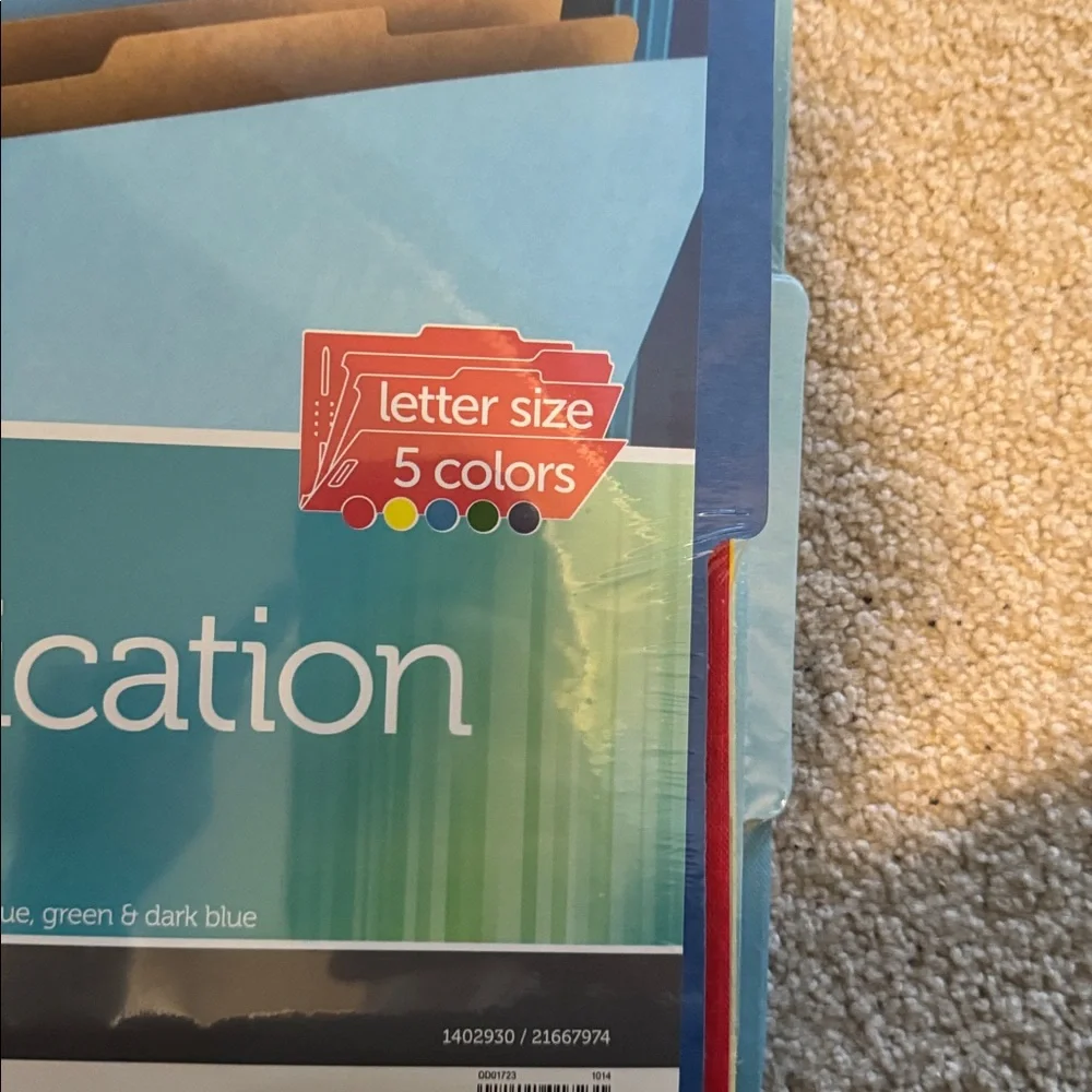 Office Depot 5/pkg. 2 divider multi Office depot 5/pkg 1 divder blue 30 total